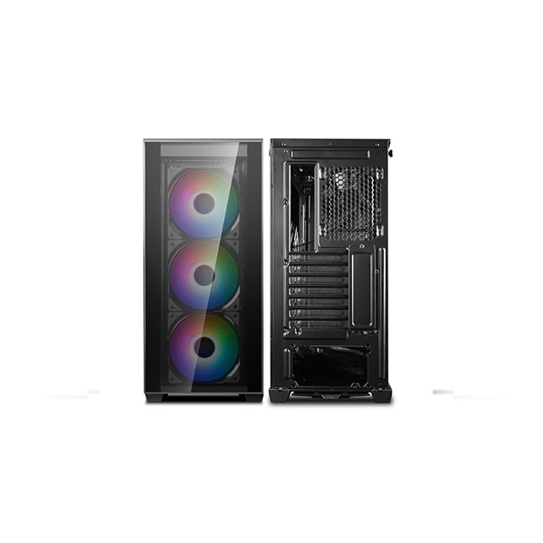 DeepCool MATREXX 70 ADD-RGB 3F fekete (táp nélküli) mATX ház