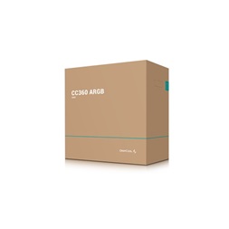 DeepCool Számítógépház - CC360 ARGB (fekete, ablakos, 3x12cm ventilátor, Mini-ITX / Mico-ATX, 1xUSB3.0, 1xUSB2.0)