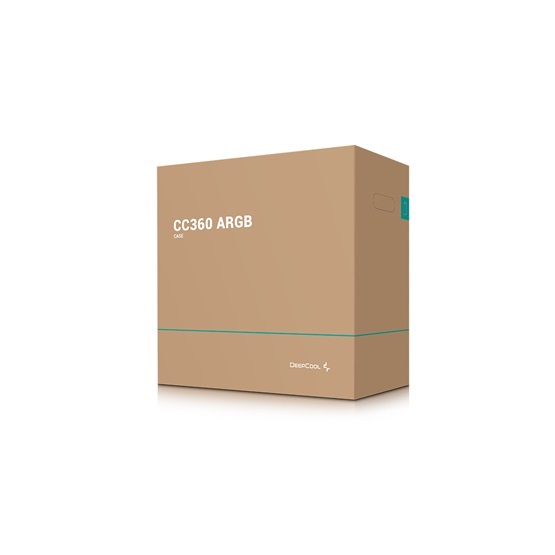 DeepCool Számítógépház - CC360 ARGB (fekete, ablakos, 3x12cm ventilátor, Mini-ITX / Mico-ATX, 1xUSB3.0, 1xUSB2.0)