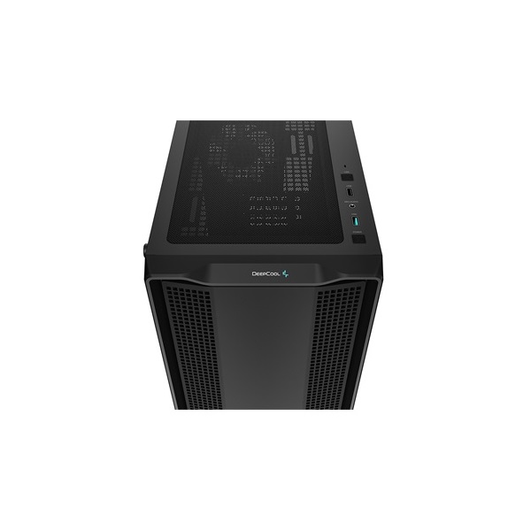 DeepCool Számítógépház - CC360 ARGB (fekete, ablakos, 3x12cm ventilátor, Mini-ITX / Mico-ATX, 1xUSB3.0, 1xUSB2.0)
