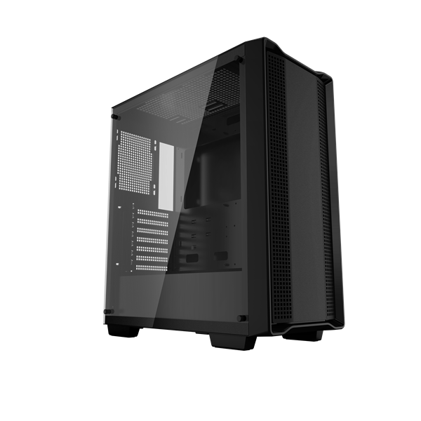 DeepCool Számítógépház - CC560-100034 (fekete, ablakos, venti nélkül, Mini-ITX / Mico-ATX / ATX, 1xUSB3.0, 1xUSB2.0)