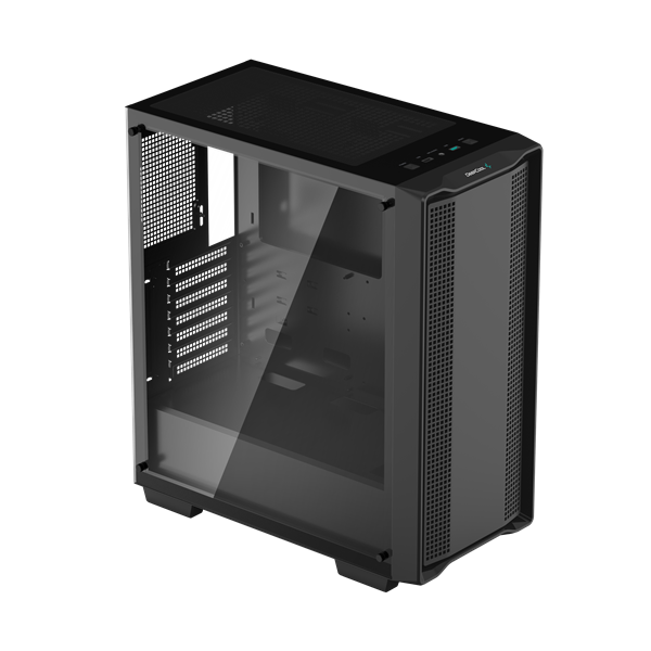 DeepCool Számítógépház - CC560-100034 (fekete, ablakos, venti nélkül, Mini-ITX / Mico-ATX / ATX, 1xUSB3.0, 1xUSB2.0)