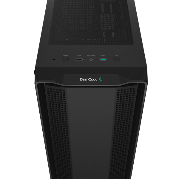 DeepCool Számítógépház - CC560-100034 (fekete, ablakos, venti nélkül, Mini-ITX / Mico-ATX / ATX, 1xUSB3.0, 1xUSB2.0)