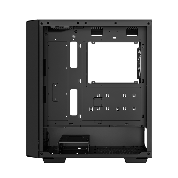 DeepCool Számítógépház - CC560 (fekete, ablakos, 4x12cm ventilátor, Mini-ITX / Mico-ATX / ATX, 1xUSB3.0, 1xUSB2.0)