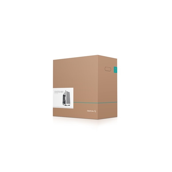 DeepCool Számítógépház - CH370 WH (fekete, ablakos, 1x12cm ventilátor, Mini-ITX / Mico-ATX, 2xUSB3.0)