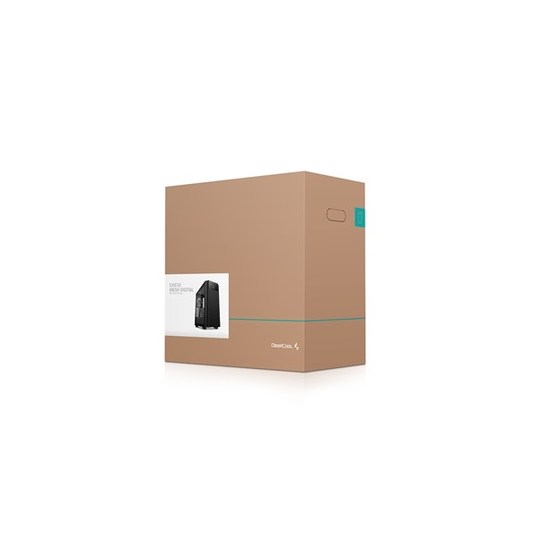DeepCool Számítógépház - CH510 MESH DIGITAL (ablakos, 1x12cm ventilátor, Mini-ITX / Mico-ATX / ATX / E-ATX, 1xUSB3.0)