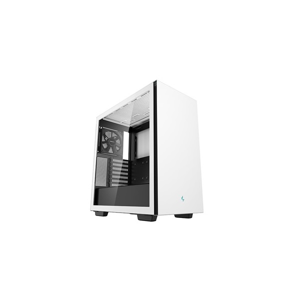 DeepCool Számítógépház - CH510 WH (fehér, ablakos, 1x12cm ventilátor, Mini-ITX / Mico-ATX / ATX / E-ATX, 2xUSB3.0)
