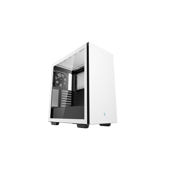 DeepCool Számítógépház - CH510 WH (fehér, ablakos, 1x12cm ventilátor, Mini-ITX / Mico-ATX / ATX / E-ATX, 2xUSB3.0)