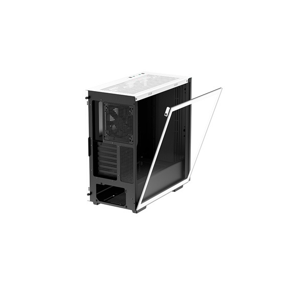 DeepCool Számítógépház - CH510 WH (fehér, ablakos, 1x12cm ventilátor, Mini-ITX / Mico-ATX / ATX / E-ATX, 2xUSB3.0)