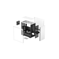 DeepCool Számítógépház - CH510 WH (fehér, ablakos, 1x12cm ventilátor, Mini-ITX / Mico-ATX / ATX / E-ATX, 2xUSB3.0)