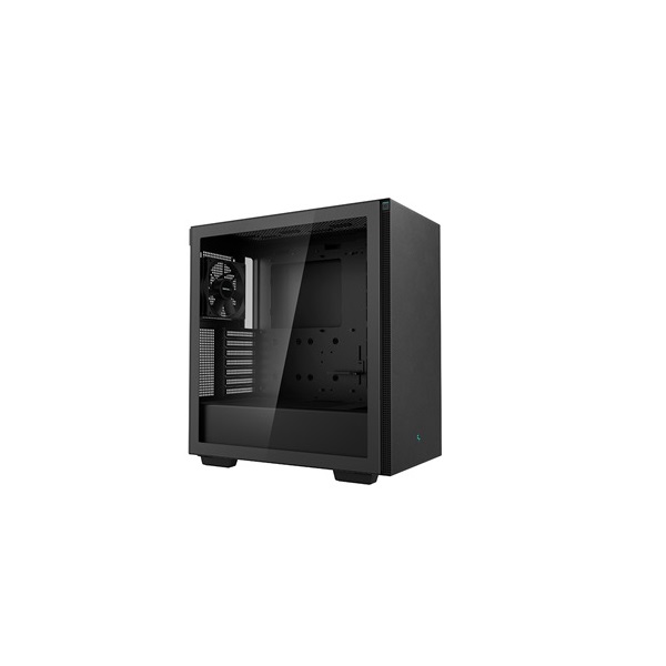 DeepCool Számítógépház - CH510 (fekete, ablakos, 1x12cm ventilátor, Mini-ITX / Mico-ATX / ATX / E-ATX, 2xUSB3.0)