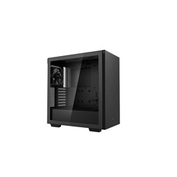 DeepCool Számítógépház - CH510 (fekete, ablakos, 1x12cm ventilátor, Mini-ITX / Mico-ATX / ATX / E-ATX, 2xUSB3.0)