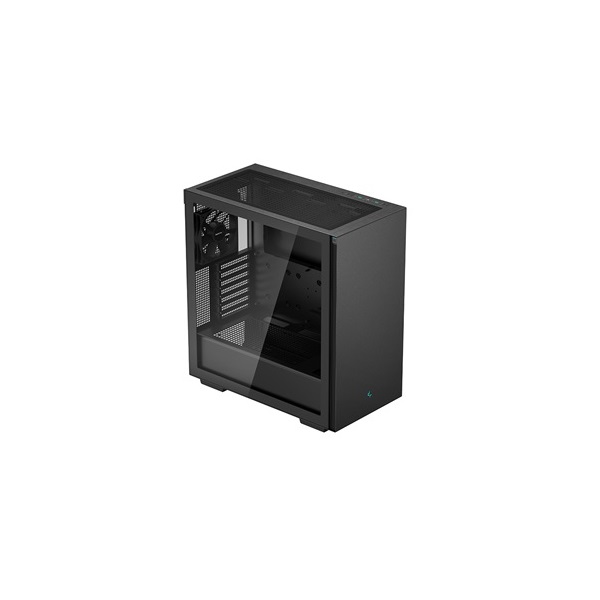 DeepCool Számítógépház - CH510 (fekete, ablakos, 1x12cm ventilátor, Mini-ITX / Mico-ATX / ATX / E-ATX, 2xUSB3.0)