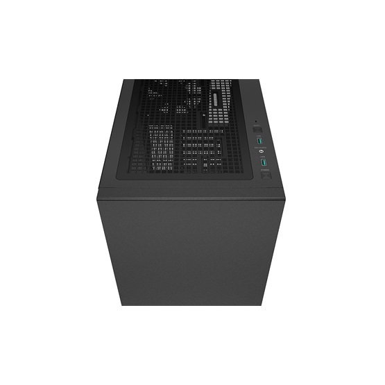 DeepCool Számítógépház - CH510 (fekete, ablakos, 1x12cm ventilátor, Mini-ITX / Mico-ATX / ATX / E-ATX, 2xUSB3.0)