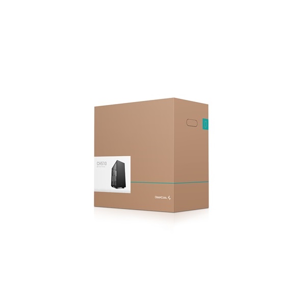 DeepCool Számítógépház - CH510 (fekete, ablakos, 1x12cm ventilátor, Mini-ITX / Mico-ATX / ATX / E-ATX, 2xUSB3.0)