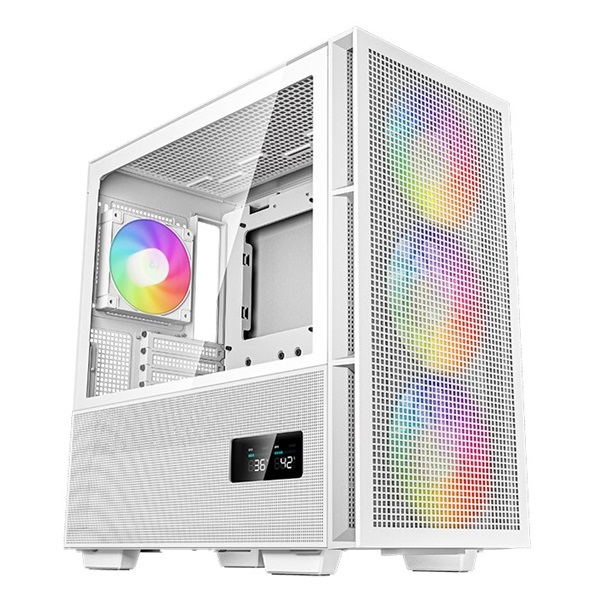 DeepCool Számítógépház - CH560 Digital WH (fehér, ablakos, 4x12cm venti, Mini-ITX / Mico-ATX / ATX / E-ATX, 2xUSB3.0)
