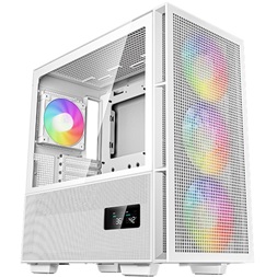 DeepCool Számítógépház - CH560 Digital WH (fehér, ablakos, 4x12cm venti, Mini-ITX / Mico-ATX / ATX / E-ATX, 2xUSB3.0)