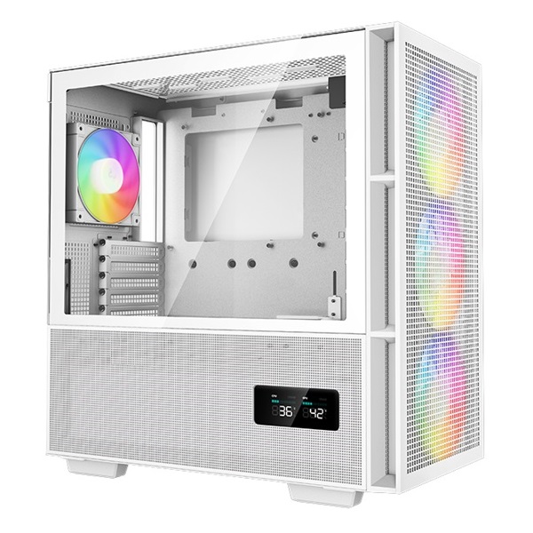 DeepCool Számítógépház - CH560 Digital WH (fehér, ablakos, 4x12cm venti, Mini-ITX / Mico-ATX / ATX / E-ATX, 2xUSB3.0)