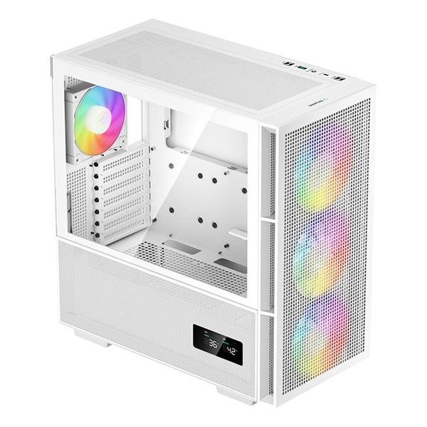 DeepCool Számítógépház - CH560 Digital WH (fehér, ablakos, 4x12cm venti, Mini-ITX / Mico-ATX / ATX / E-ATX, 2xUSB3.0)