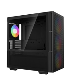 DeepCool Számítógépház - CH560 (fekete, ablakos, 4x12cm ventilátor, Mini-ITX / Mico-ATX / ATX / E-ATX, 2xUSB3.0)