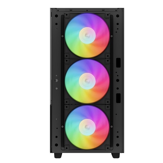 DeepCool Számítógépház - CH560 (fekete, ablakos, 4x12cm ventilátor, Mini-ITX / Mico-ATX / ATX / E-ATX, 2xUSB3.0)