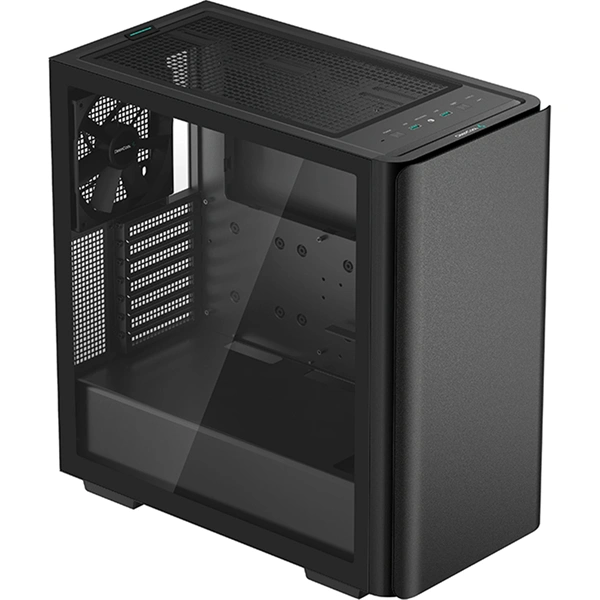 DeepCool Számítógépház - CK500 (fekete, ablakos, 2x14cm ventilátor, Mini-ITX / Mico-ATX / ATX / E-ATX, 2xUSB3.0 )