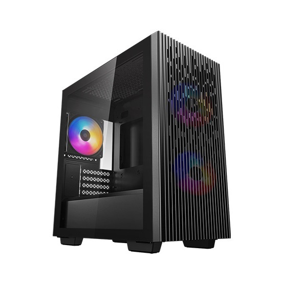 DeepCool Számítógépház - MATREXX 40 3FS (ablakos, 3x LED ventiilátor, mATX, 1xUSB3.0, 1xUSB2.0)