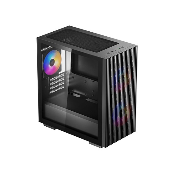 DeepCool Számítógépház - MATREXX 40 3FS (ablakos, 3x LED ventiilátor, mATX, 1xUSB3.0, 1xUSB2.0)