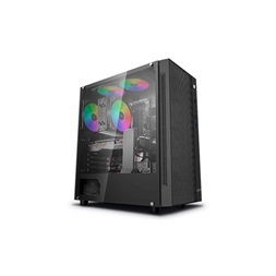 DeepCool Számítógépház - MATREXX 55 MESH (fekete,ablakos, Mini-ITX/Micro-ATX/ATX/E-ATX, 1xUSB3.0, 2xUSB2.0)