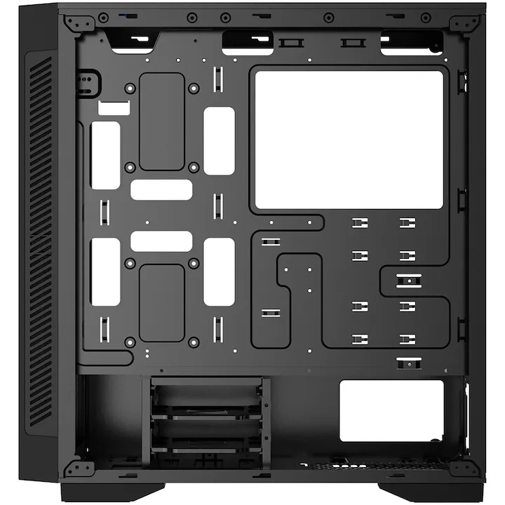 DeepCool Számítógépház - MATREXX 55 V3 ADD-RGB 3F (fekete, ablakos, 3x12cm ventilátor, ATX, mATX, 1xUSB3.0, 2xUSB2.0)