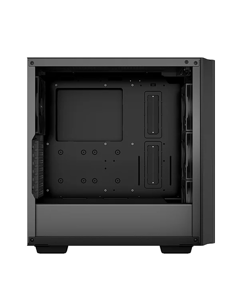 DeepCool Számítógépház - CG540 (fekete, ablakos, 3x12cm ventilátor, Mini-ITX / Mico-ATX / ATX / E-ATX, 2xUSB3.0)