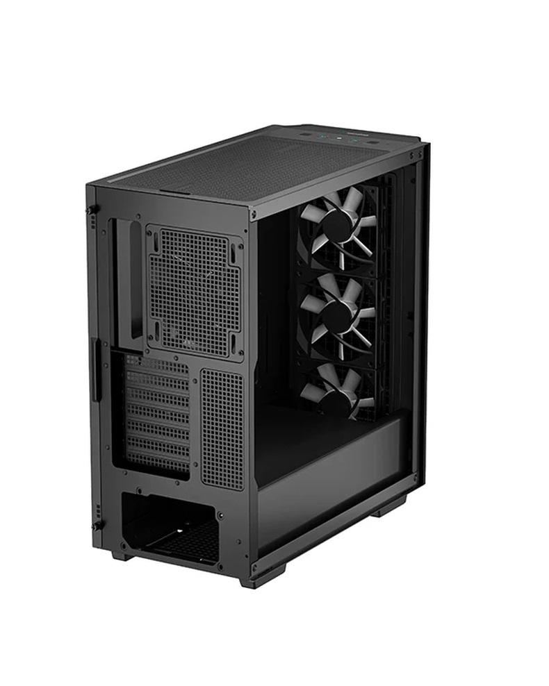 DeepCool Számítógépház - CG540 (fekete, ablakos, 3x12cm ventilátor, Mini-ITX / Mico-ATX / ATX / E-ATX, 2xUSB3.0)