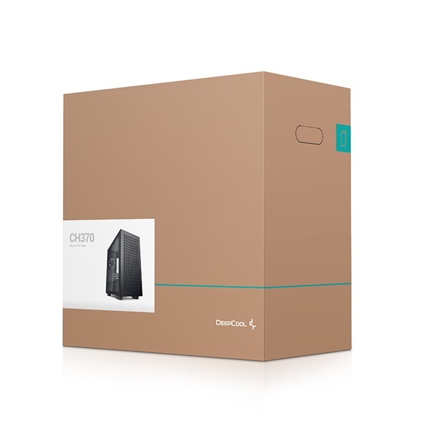 DeepCool Számítógépház - CH370 (fekete, ablakos, 1x12cm ventilátor, Mini-ITX / Mico-ATX, 2xUSB3.0)