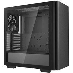 DeepCool Számítógépház - CK500 (fekete, ablakos, 2x14cm ventilátor, Mini-ITX / Mico-ATX / ATX / E-ATX, 2xUSB3.0 )