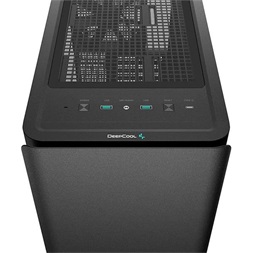 DeepCool Számítógépház - CK500 (fekete, ablakos, 2x14cm ventilátor, Mini-ITX / Mico-ATX / ATX / E-ATX, 2xUSB3.0 )