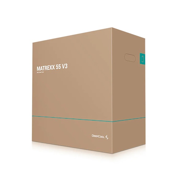 DeepCool Számítógépház - MATREXX 55 V3 ADD-RGB WH 3F (fehér, ablakos, 3x12cm ventilátor, ATX, mATX, 1xUSB3.0, 2xUSB2.0)
