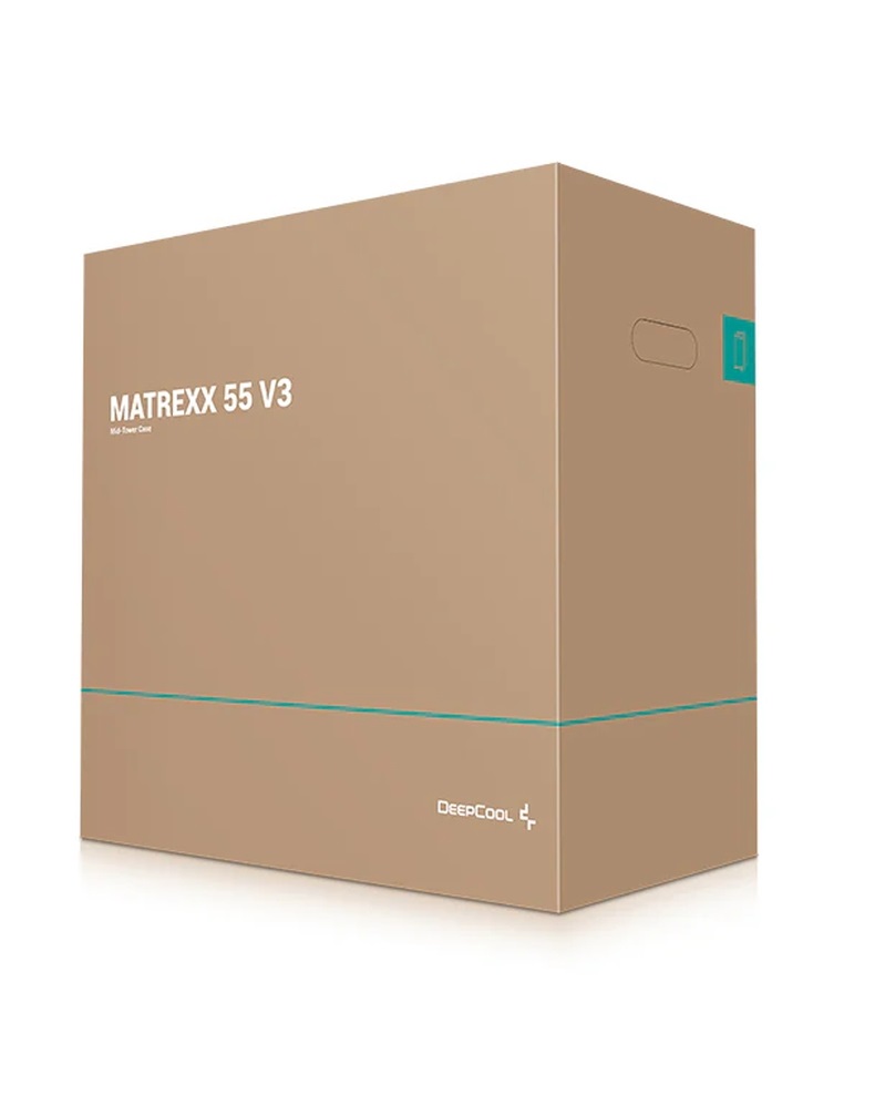 DeepCool Számítógépház - MATREXX 55 V3 ADD-RGB WH 3F (fehér, ablakos, 3x12cm ventilátor, ATX, mATX, 1xUSB3.0, 2xUSB2.0)