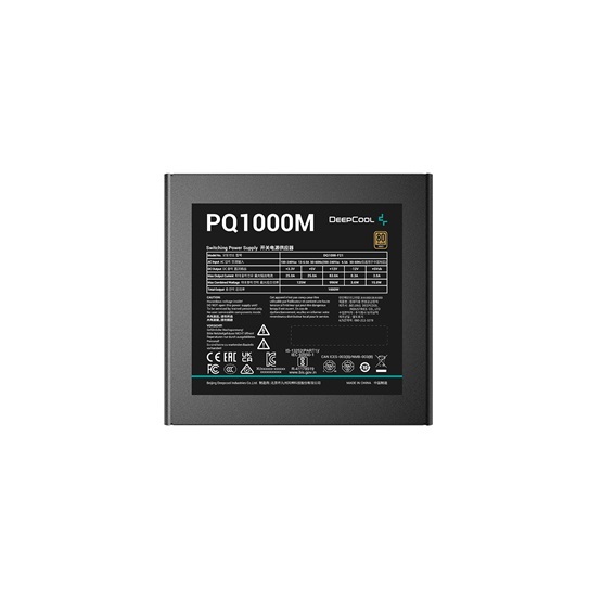 DeepCool PQ1000M EU (80 Plus Gold, Aktív PFC, 1000W, Full Moduláris) tápegység