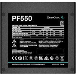 DeepCool Tápegység 550W - PF550 (80 Plus, Aktív PFC, 12cm )