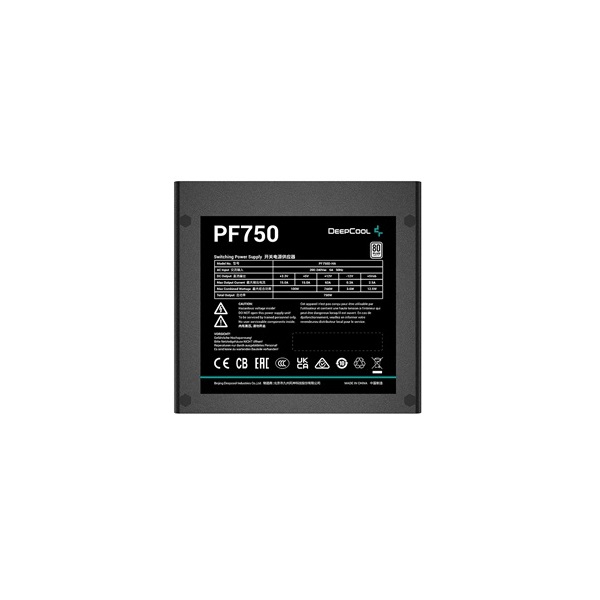 DeepCool Tápegység 750W - PF750 (80 Plus, Aktív PFC, 12cm )