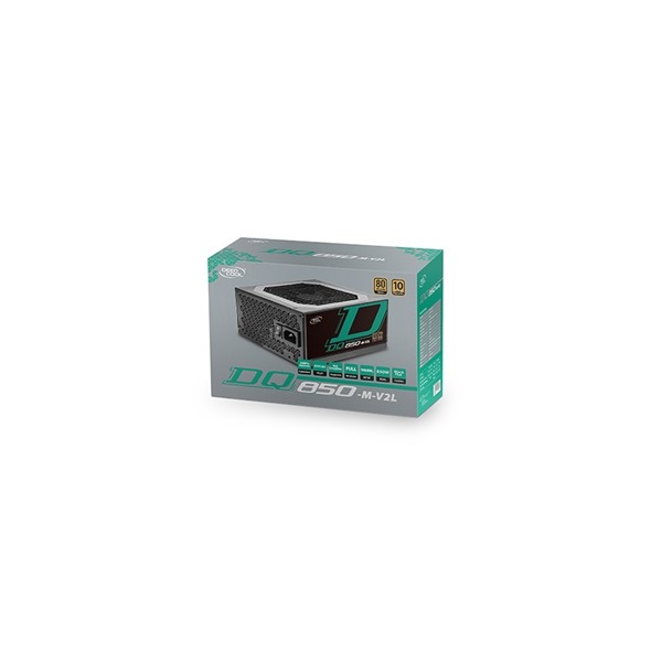 DeepCool Tápegység 850W - DQ850-M V2L EU (80 Plus Gold, Aktív PFC, Full Moduláris, 12cm)