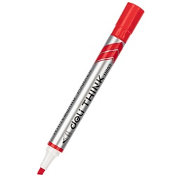 Deli 2-5 mm vágott piros tábla és flipchart marker