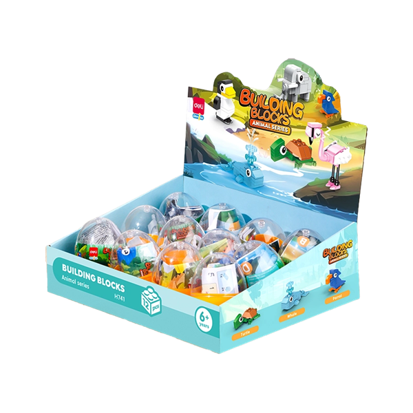 Deli Állatok, 6 féle modell,  építőjáték tojásban