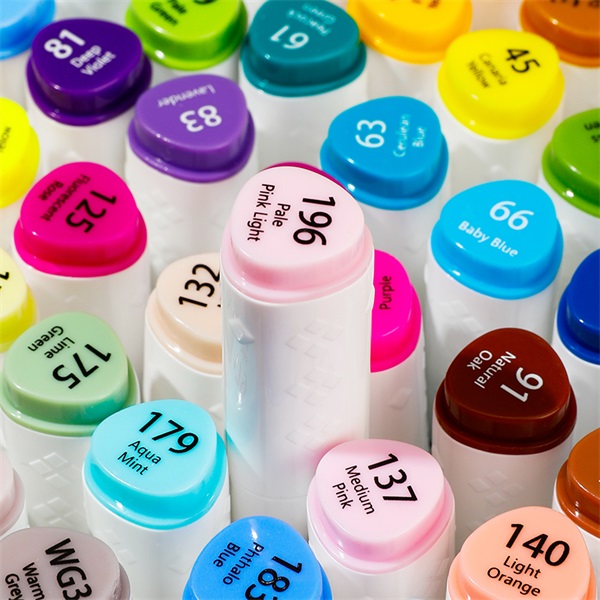 Deli Color Emotion 48 darabos kétvégű háromszög testű sketch marker készlet
