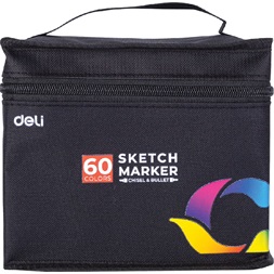 Deli Color Emotion 60 db-os vágott és gömbölyű hegyű permanent marker készlet