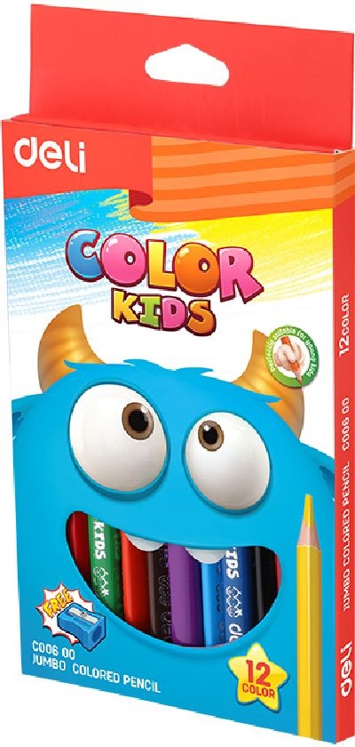 Deli Color Kids Jumbo 12db-os színesceruza készlet