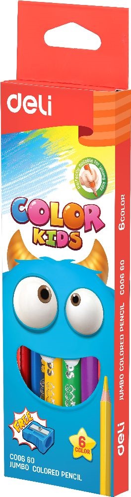 Deli Color Kids 6db-os színesceruza készlet