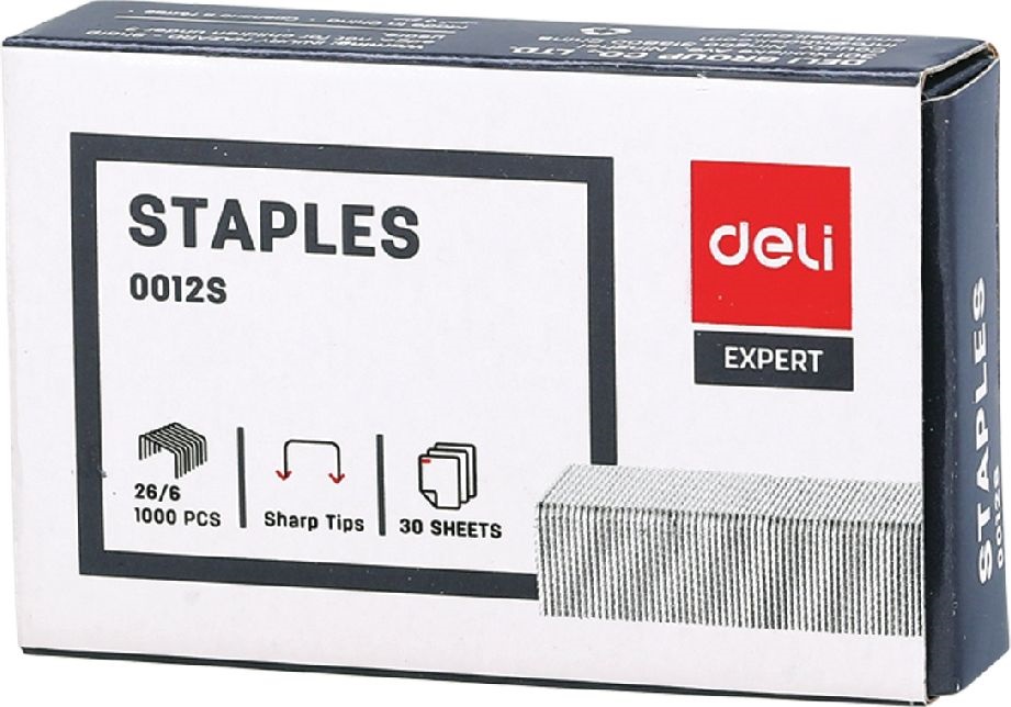 Deli Expert 26/6 1000db tűzőkapocs