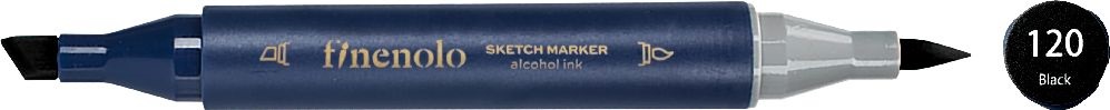 Deli Finenolo 120 - Black kétvégű permanent ART marker