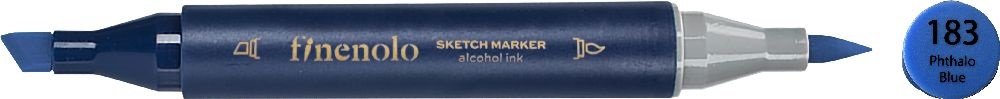 Deli Finenolo 183 - Phthalo Blue kétvégű permanent ART marker